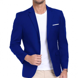 Self Design Textured Tailored Fit Single Breasted Casual Blazer